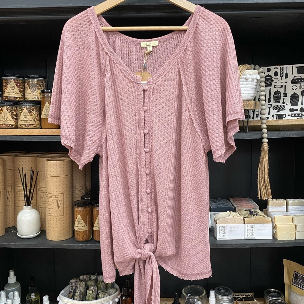 Button Up Tie Top